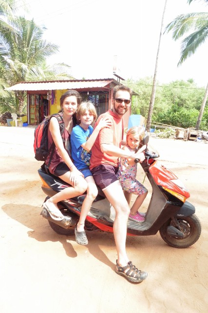 In India a two wheeler is a family vehicle (we only used it to Pose!)