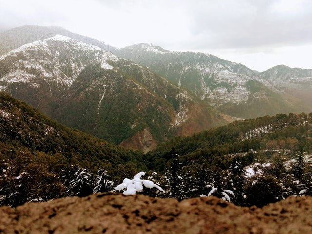 View in McLeodganj, Mountains in India 