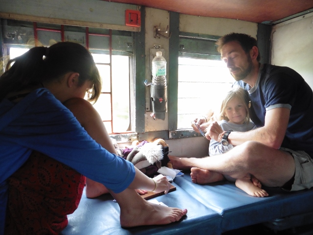 Train travel India with children