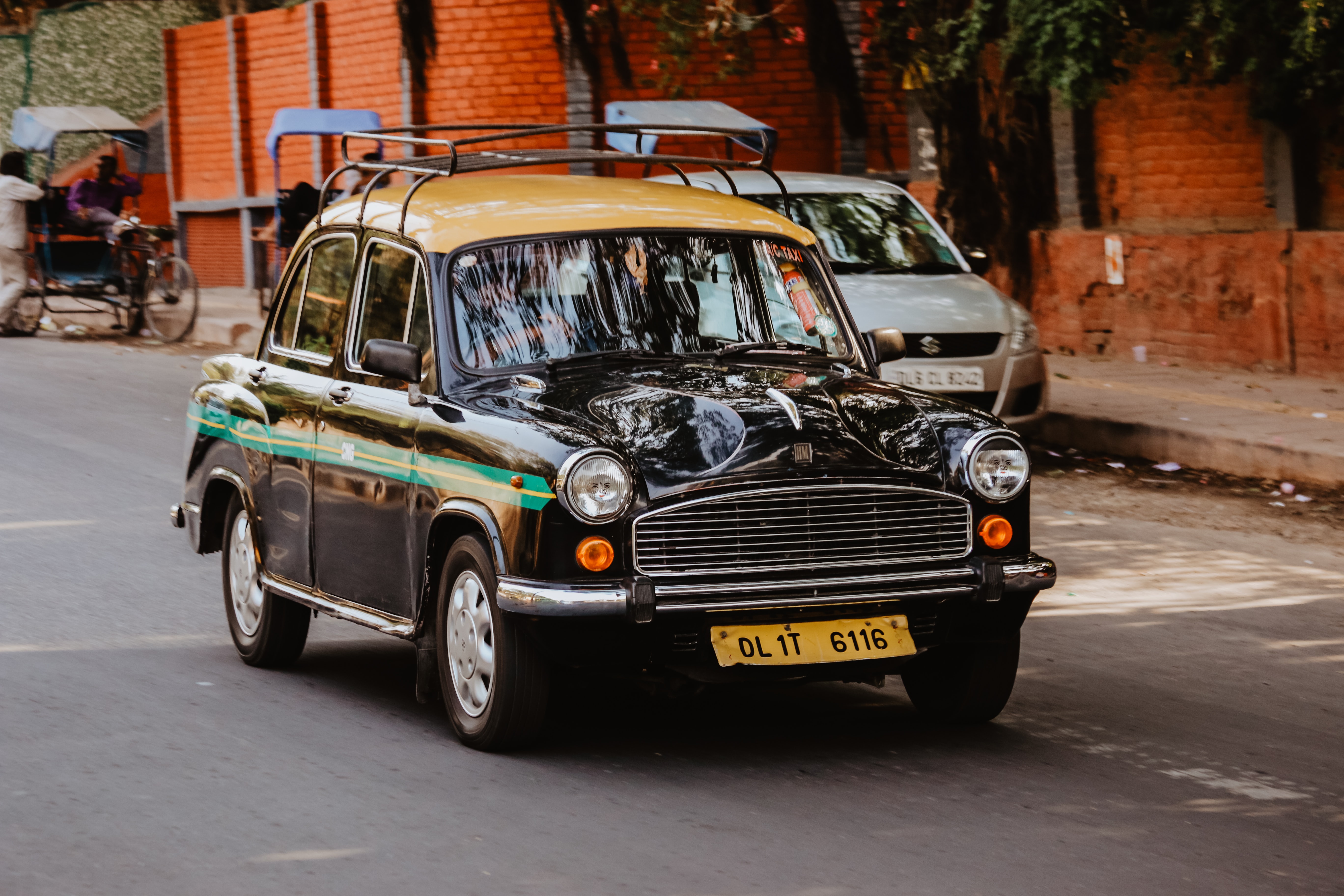 Old fashioned cabs in Delhi 
