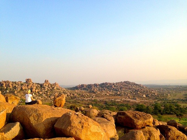Rock boulders in Hampi, Karnataka